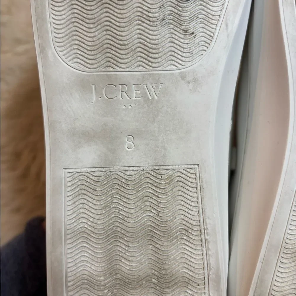 J. Crew White Canvas Sneakers with Minimalist Design